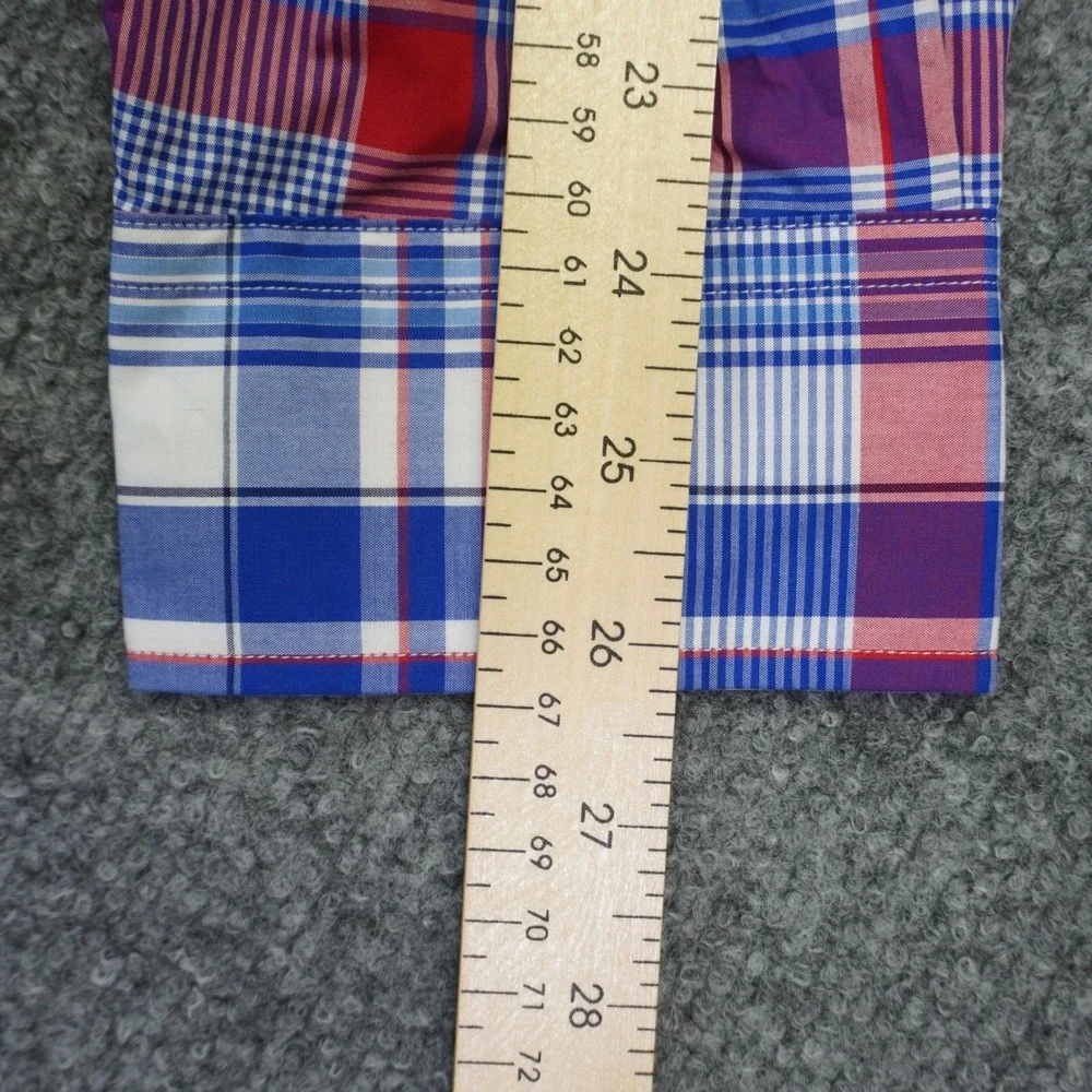 NEW Polo Ralph Lauren Button Down Shirt Mens 2XB Blue Red Plaid Stretch   Pony